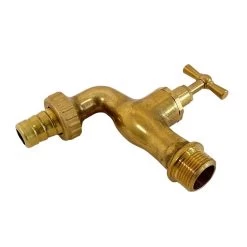 Auslaufventil, Messing, ¾" Anschluss, Poliert SET -Gartenpflege 13 13 75 set 5 58