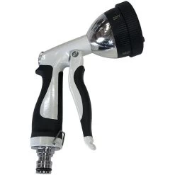 Gartenbrause Deluxe, Mit 4 Wasserstrahlformen, Weiß