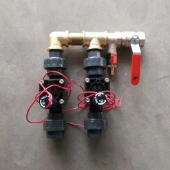 Wandventilverteiler, 2 Ventile, Messing