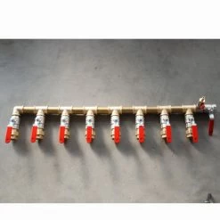 ME-Verteiler Mech., 8 Kugelhähne Einseitig