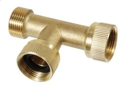 Messing T-Stücke Mit Überwurf, AG X 2 IG