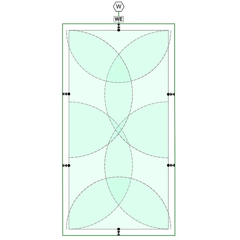 Reitplatz CLASSIC 40 X 20 M, 6 Regner, Mech. Einzelsteuerung 4 Reitplatz CLASSIC 40 X 20 M, 6 Regner, Mech. Einzelsteuerung – Bild 2