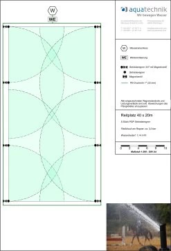 Reitplatz BASIC 40 X 20 M, 8 Regner, Elektr. Einzelsteuerung