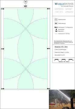 Reitplatz CLASSIC 45 X 25 M, 6 Regner, Mech. Einzelsteuerung
