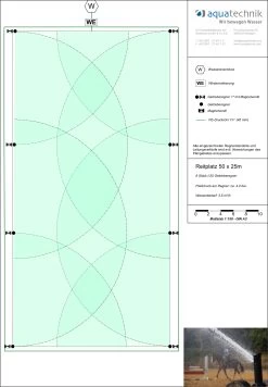 Reitplatz BASIC 50 X 25 M, 8 Regner, Mech. Einzelsteuerung